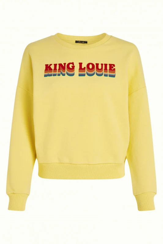 King Louie Valentina sweater peachy custard yellow