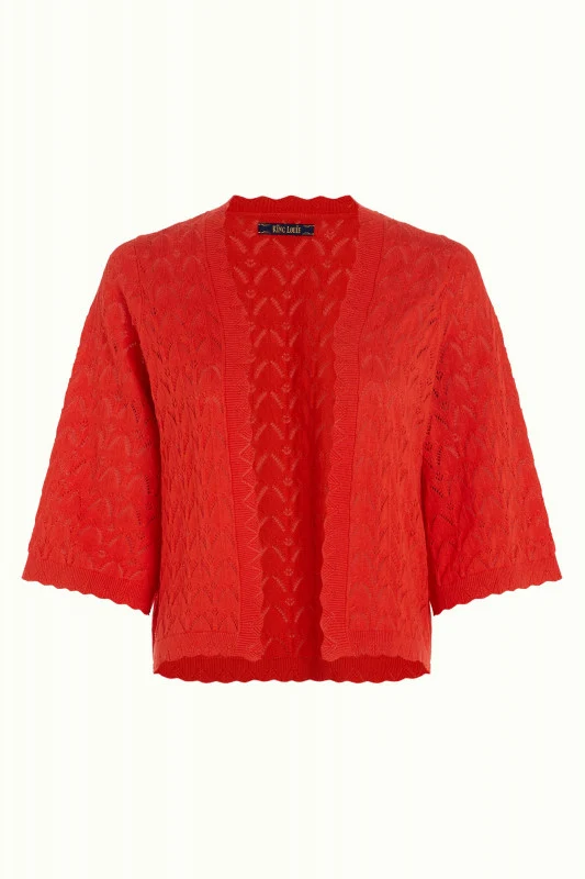 King Louie Emily cardi rocky ajour sun orange