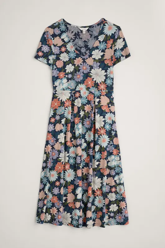 Seasalt Cornwall Helena dress flowering blooms maritime