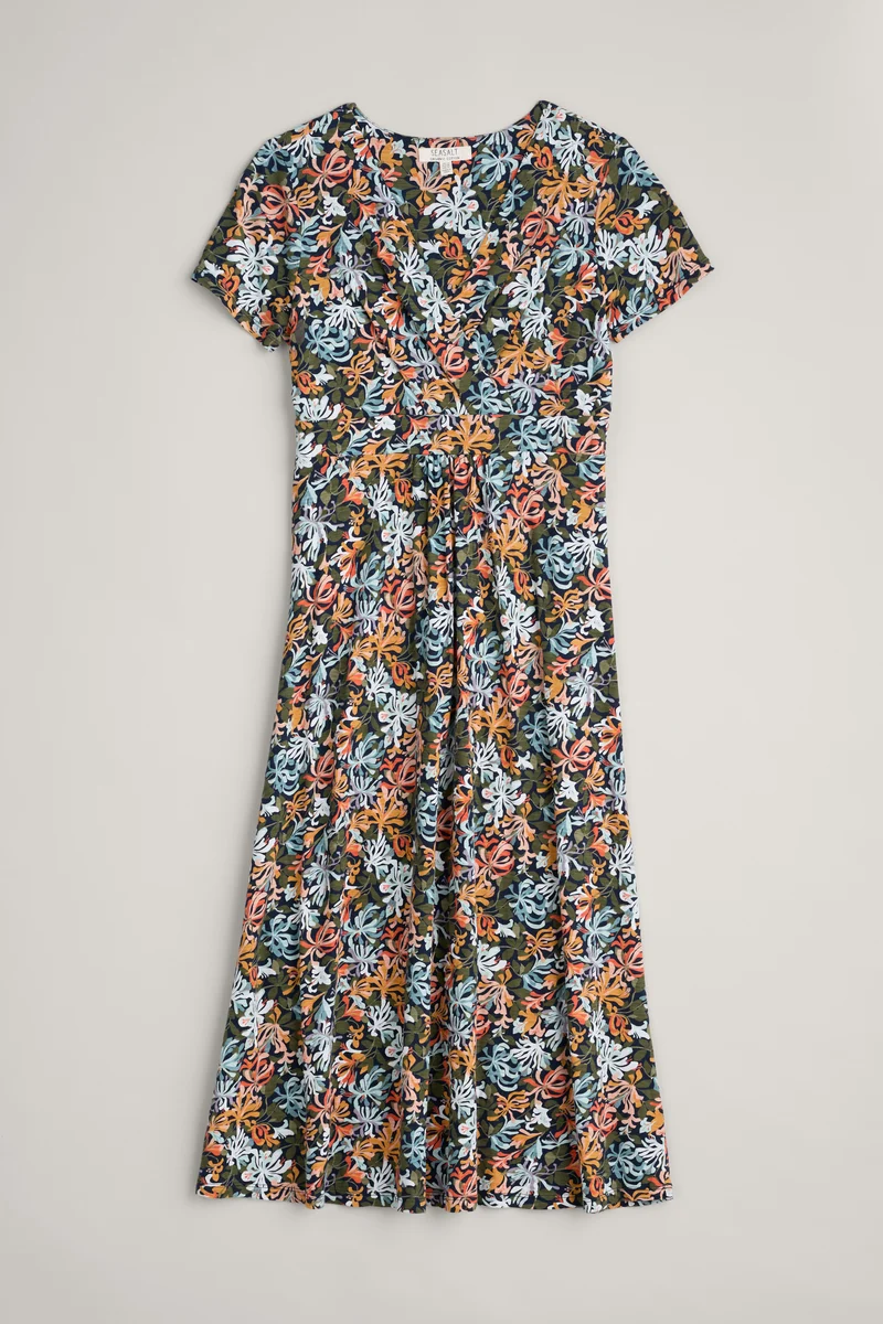 Seasalt Cornwall chapelle dress regular honeysuckles maritime