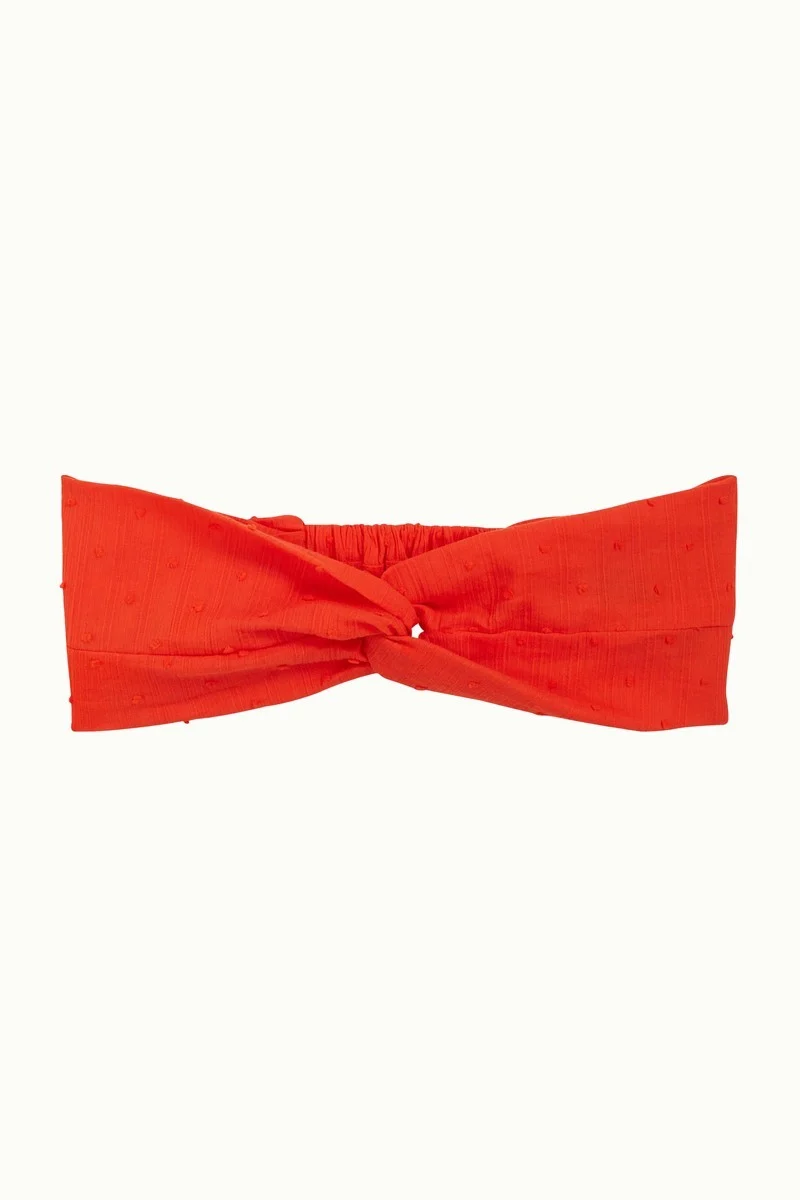 King Louie twist hairband verano fire red