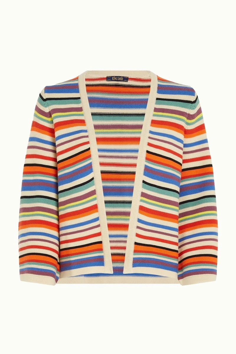 King Louie Emily cardi syd stripe cream