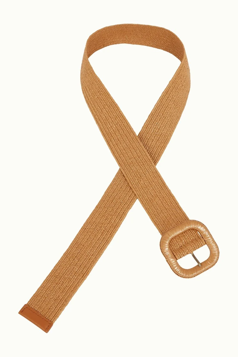 King Louie raffia belt mango orange