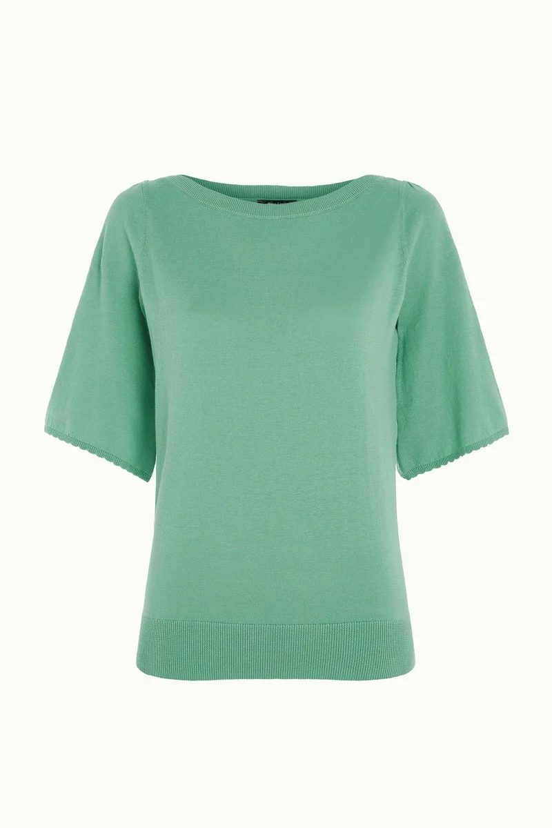 King Louie Ivy top wide sleeve club spar green