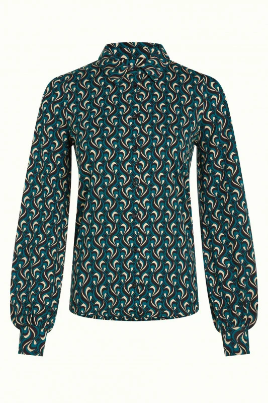 King Louie Maisie Blouse Morel Dragonfly Green