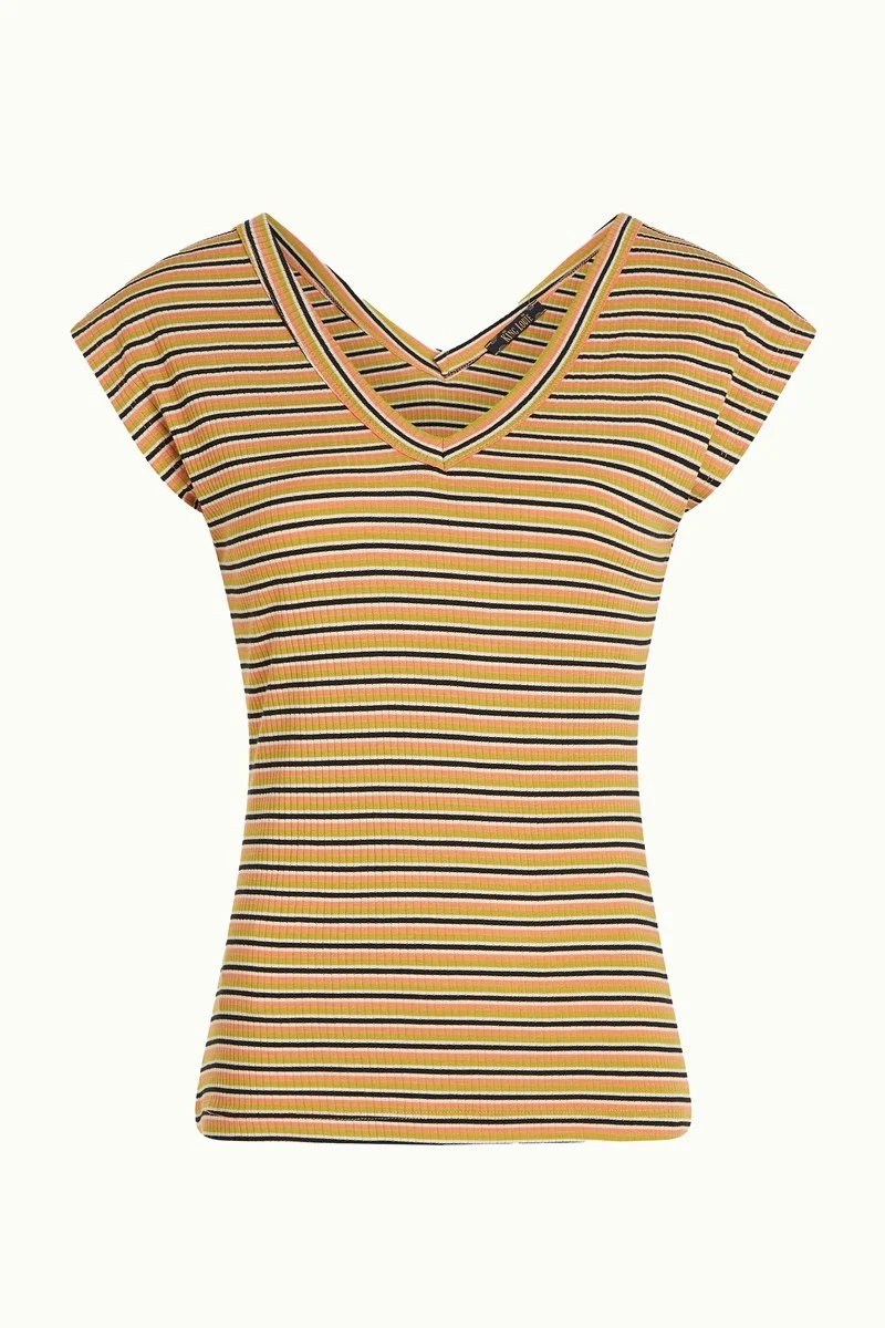 King Louie double V top gardena stripe black
