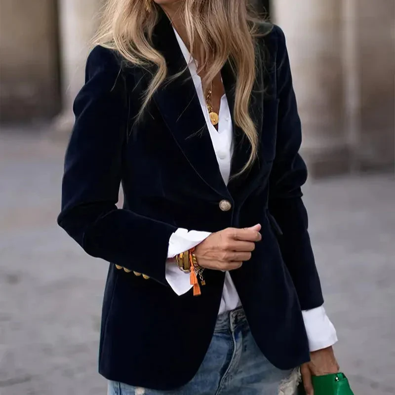 VelvetChic – Elegante Blazer | Luxe Fluwelen Blazer voor Stijlvolle Raffinement