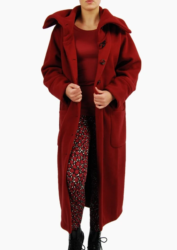 Boris - Lange jas met knopen - nr. 1118 Rood