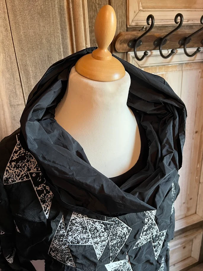 Sinne - Tuniek trui 2 verschillende stoffen - Black/white