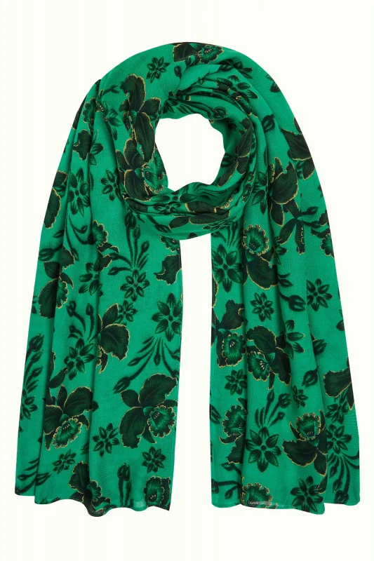 King Louie scarf Coralie aqua green