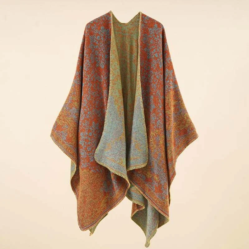 Dames Schoudersjaal Jacquard Stijl