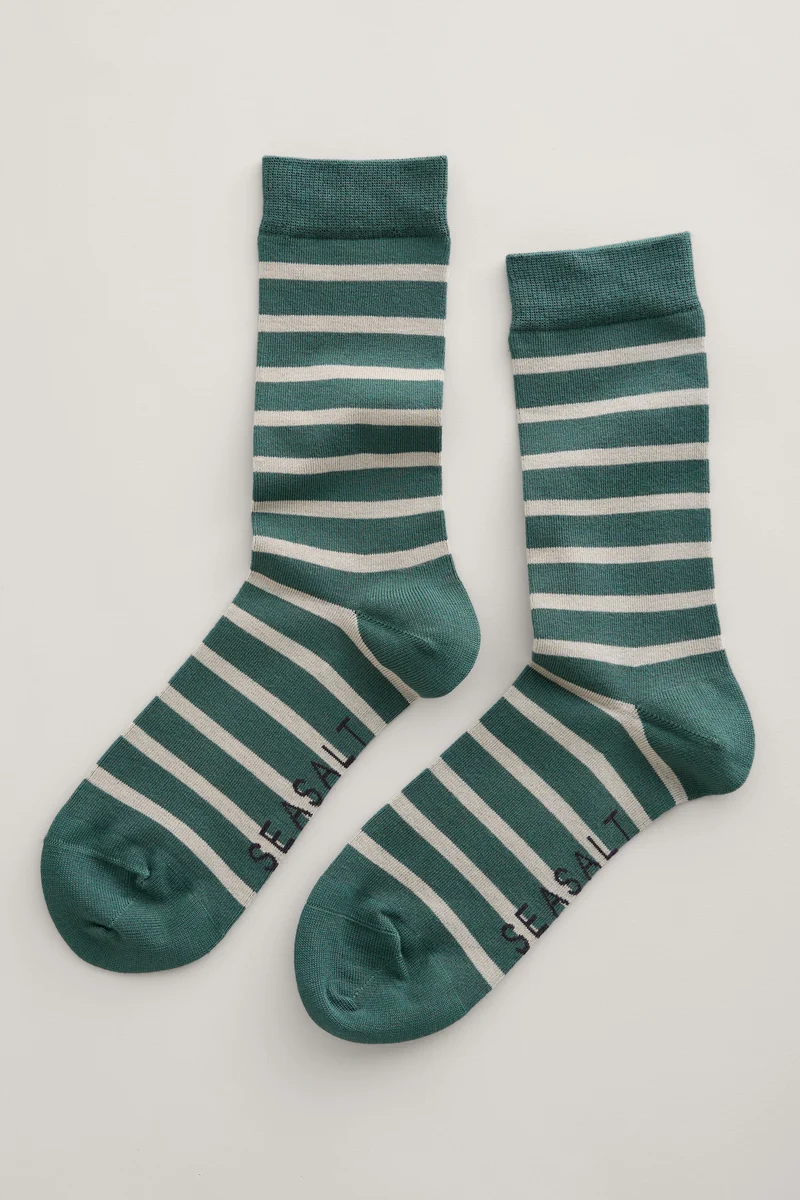 Seasalt Cornwall men's sailor socks breton dark balsalm