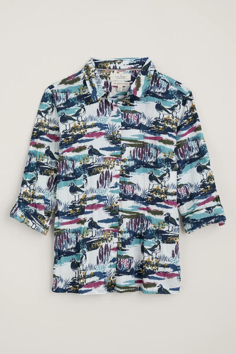 Seasalt Cornwall Larissa shirt turnstone scene squall