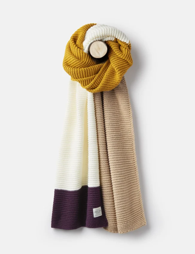 Joules Annis Chuncky Knitted Scarf Plum