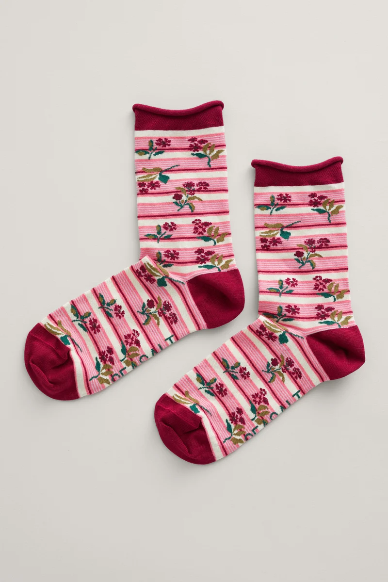 Seasalt Cornwall womens arty socks celandine burdock