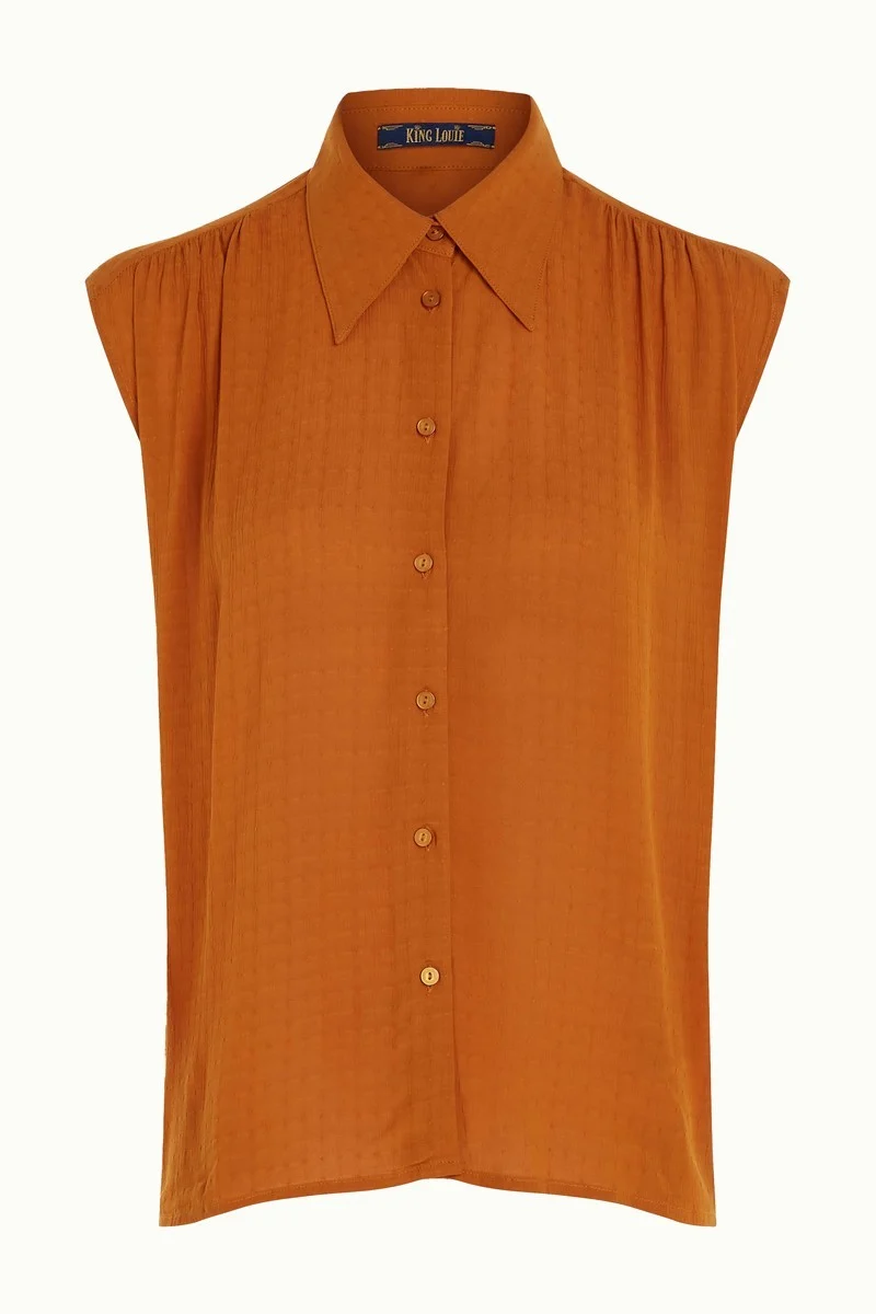 King Louie Remi blouse tortoise caramel