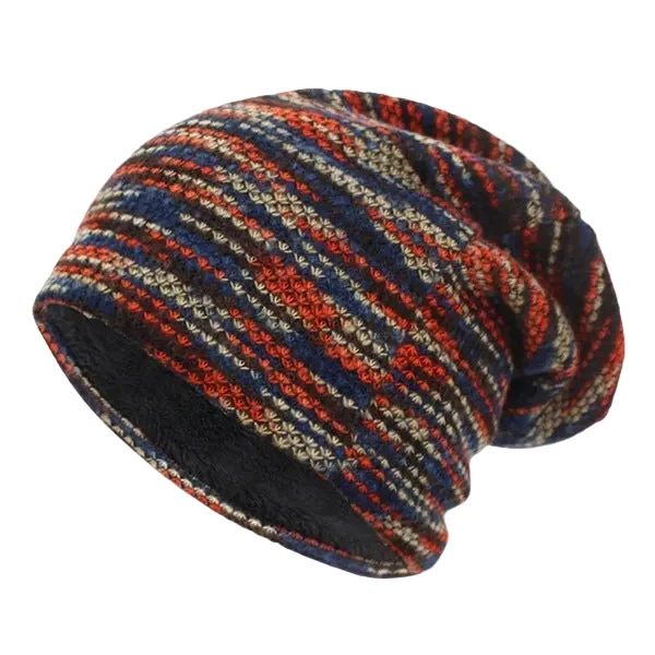 Heren Slouchy Beanie Gestreept