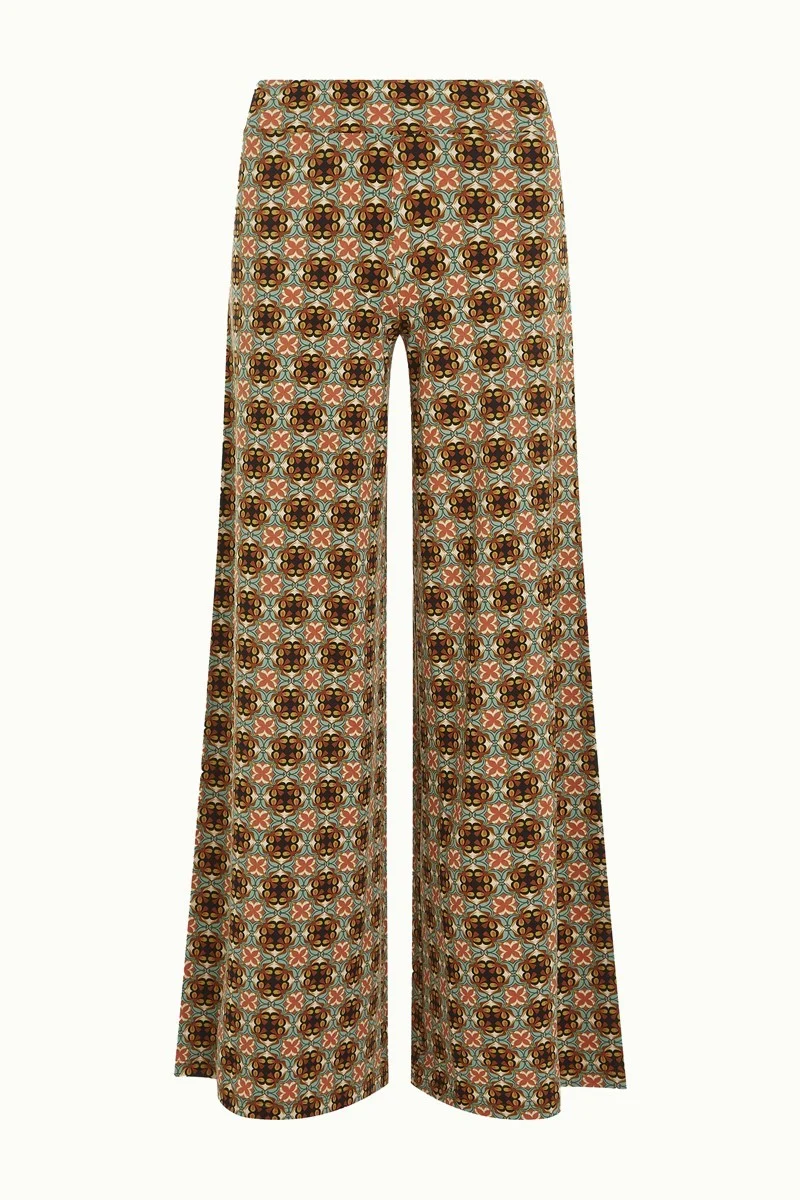 King Louie border palazzo pants casey black