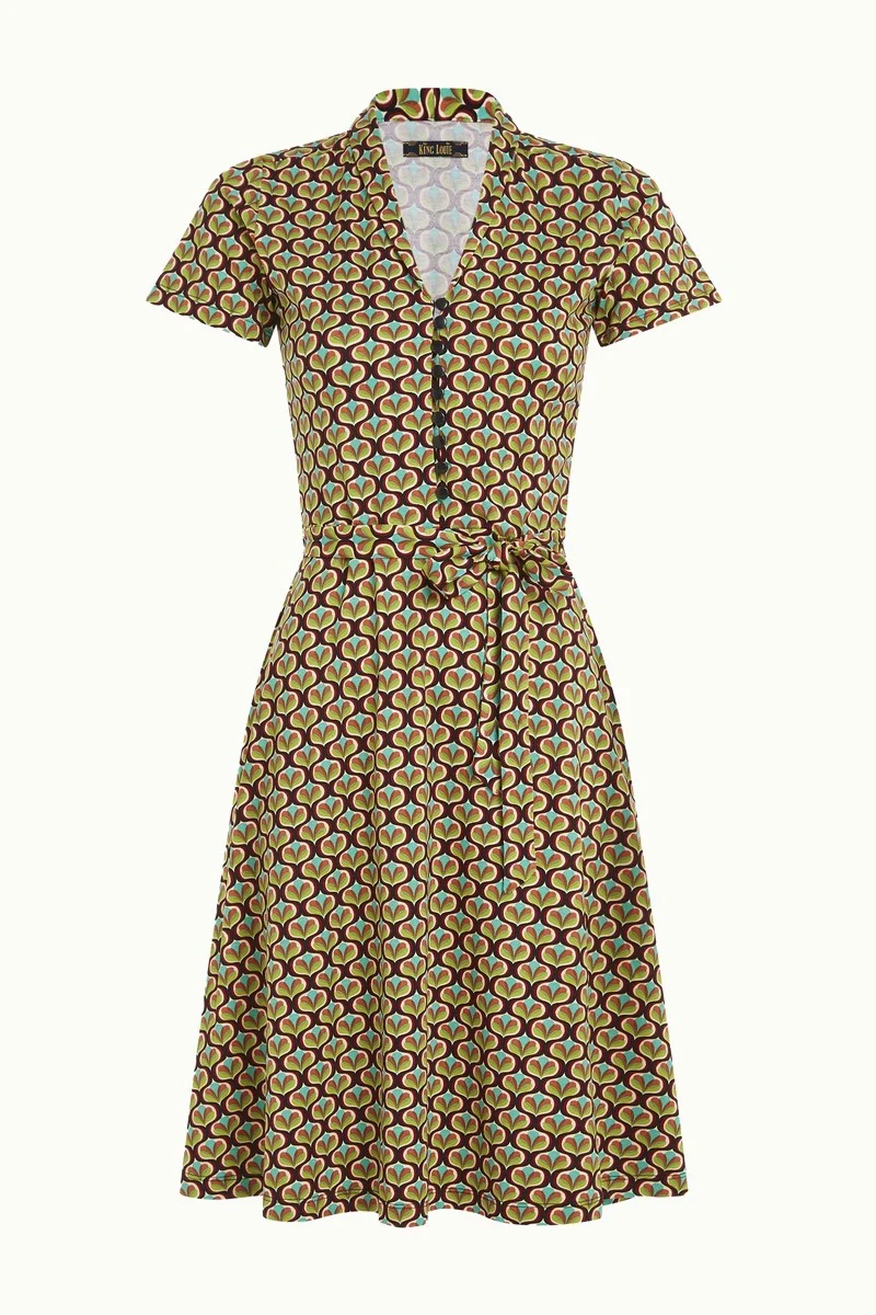 King Louie Emmy dress indy delphinium green