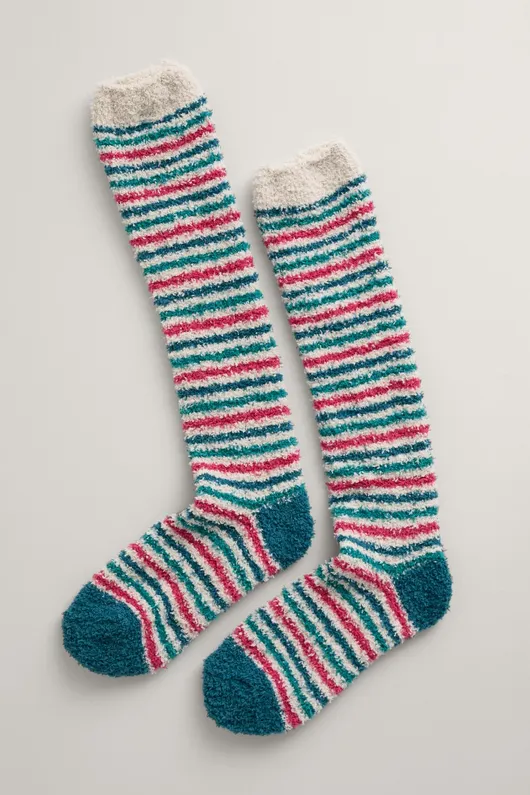 Seasalt Cornwall fluffies socks long Hew Seaway Mix