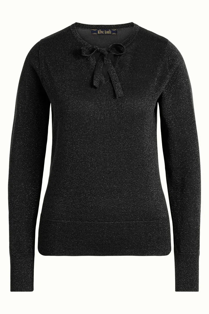 Top met strikhals | King Louie tillie top lapis black
