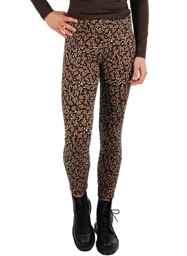 Boris - Basic legging van zacht elastisch katoen Bloemen print - nr. 3048