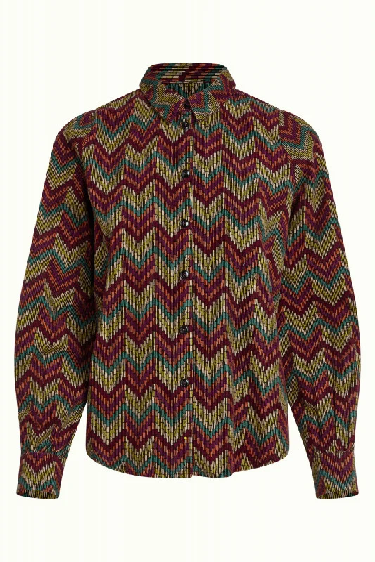 King Louie maisie blouse farley cabernet red