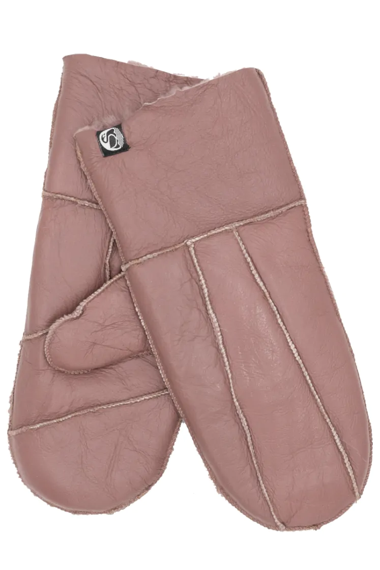 Danefae no waste sheepskin napa gloves dark pink