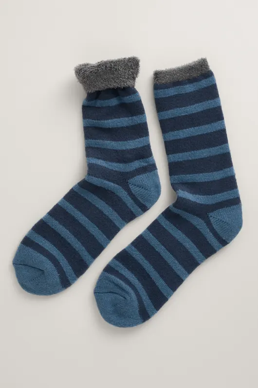 Seasalt Cornwall men's cabin socks breton maritime squall