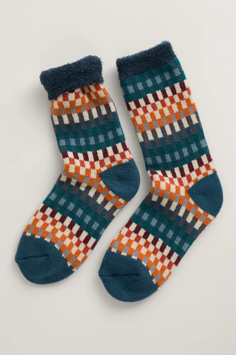 Seasalt Cornwall Cabin Socks Croquet Maritime Mix
