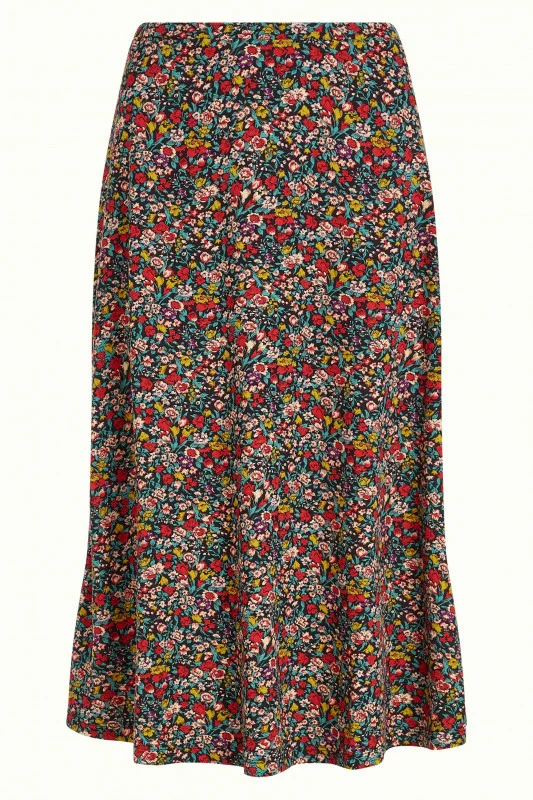 King Louie juno midi skirt meadow black