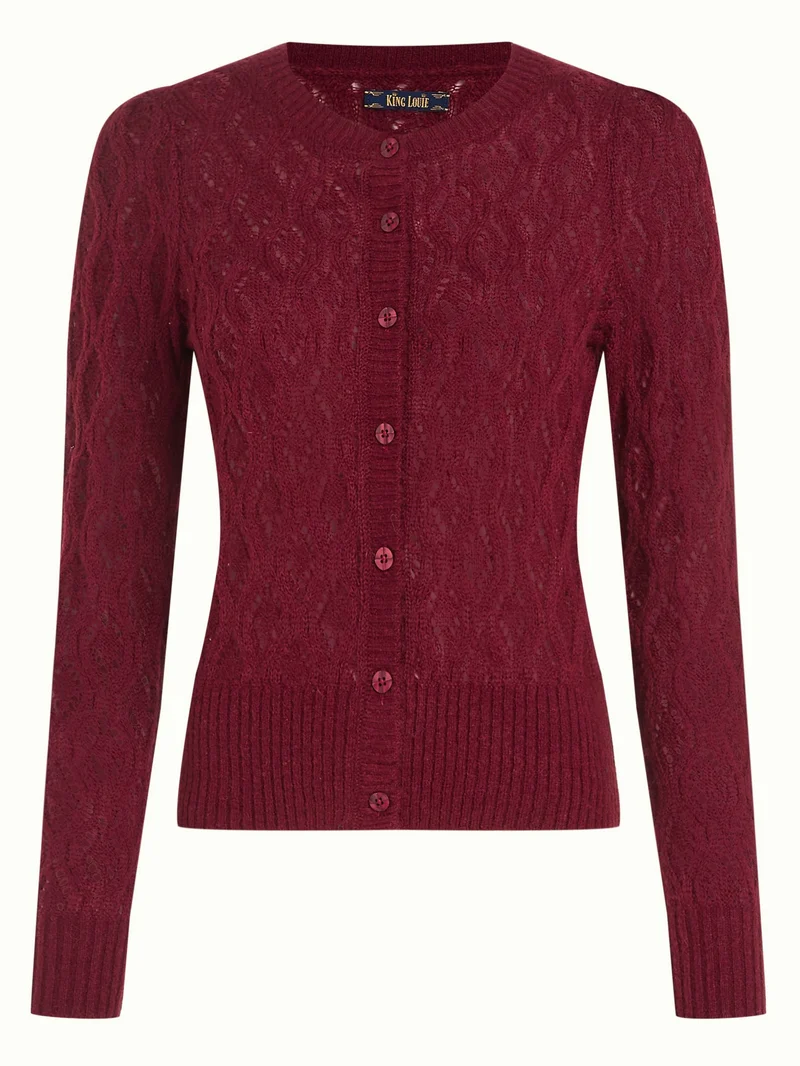 King Louie Cardi Puff Borgo cabernet red