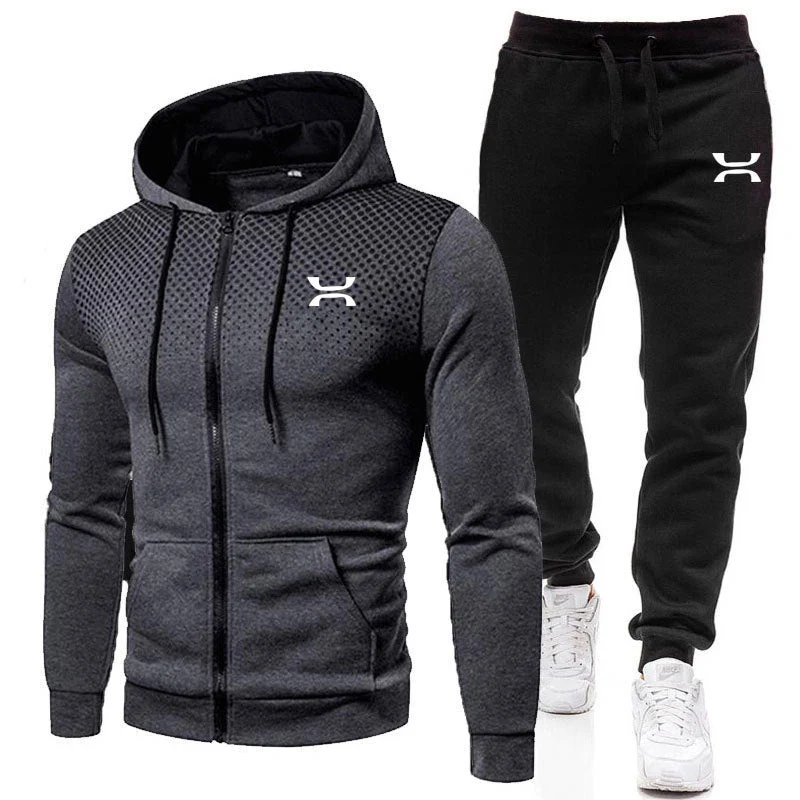 Heren Sportanzug met ademende hoodie en comfortabele joggingbroeken Heidi-Mode