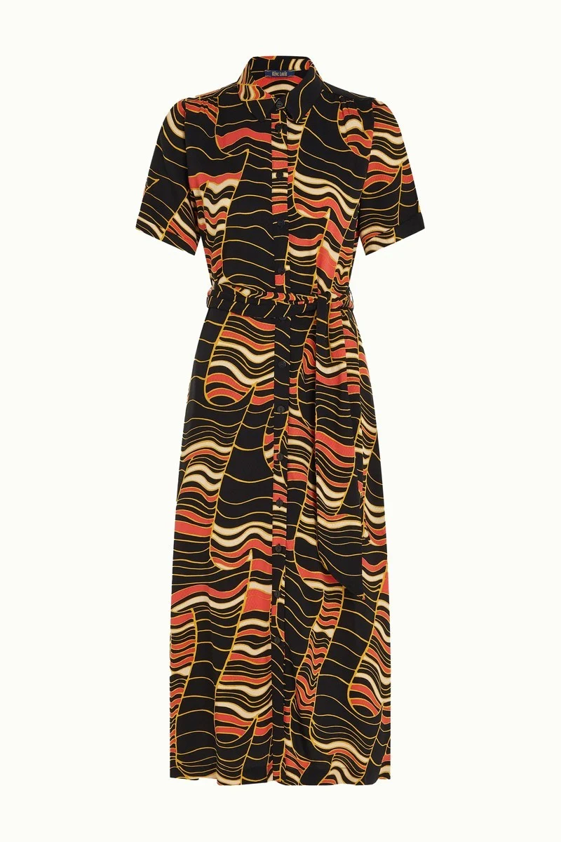 King Louie Olive dress wildly black
