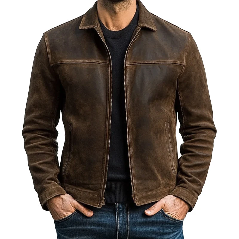 Heren Jack met Rits en Opstaande Kraag – Tijdloze Stijl en Comfort