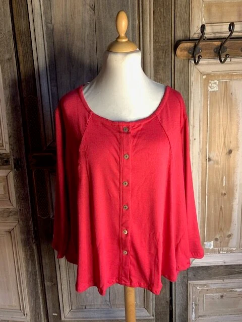 Normal Crazy - Top New Moza lange mouw - Rood