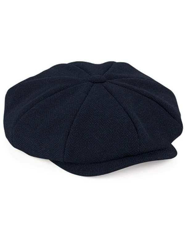 Beechfield - Heritage Baker Boy Cap - Navy Herringbone