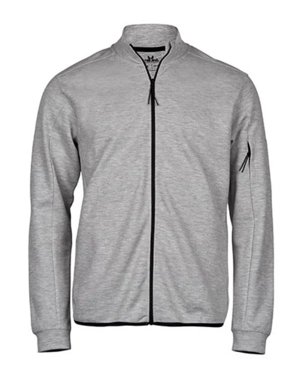Tee Jays - Athletic Full Zip Sweat - Heather Grey
