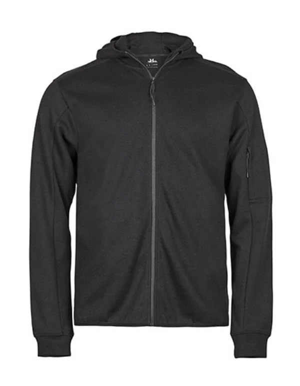 Tee Jays - Athletic Hooded Full Zip Sweat - Black