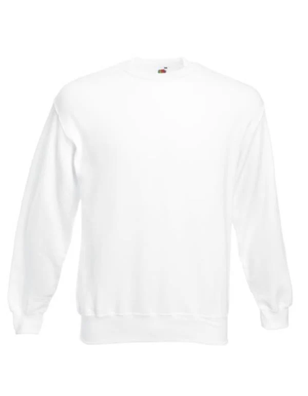 Fruit of the Loom - Classic Set-in Sweater - White