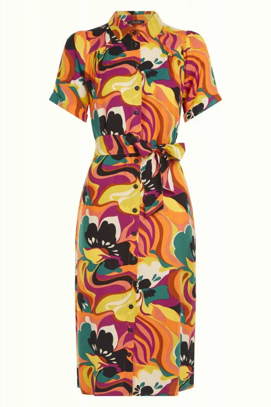 King Louie Carina tunic dress aurelio shell orange