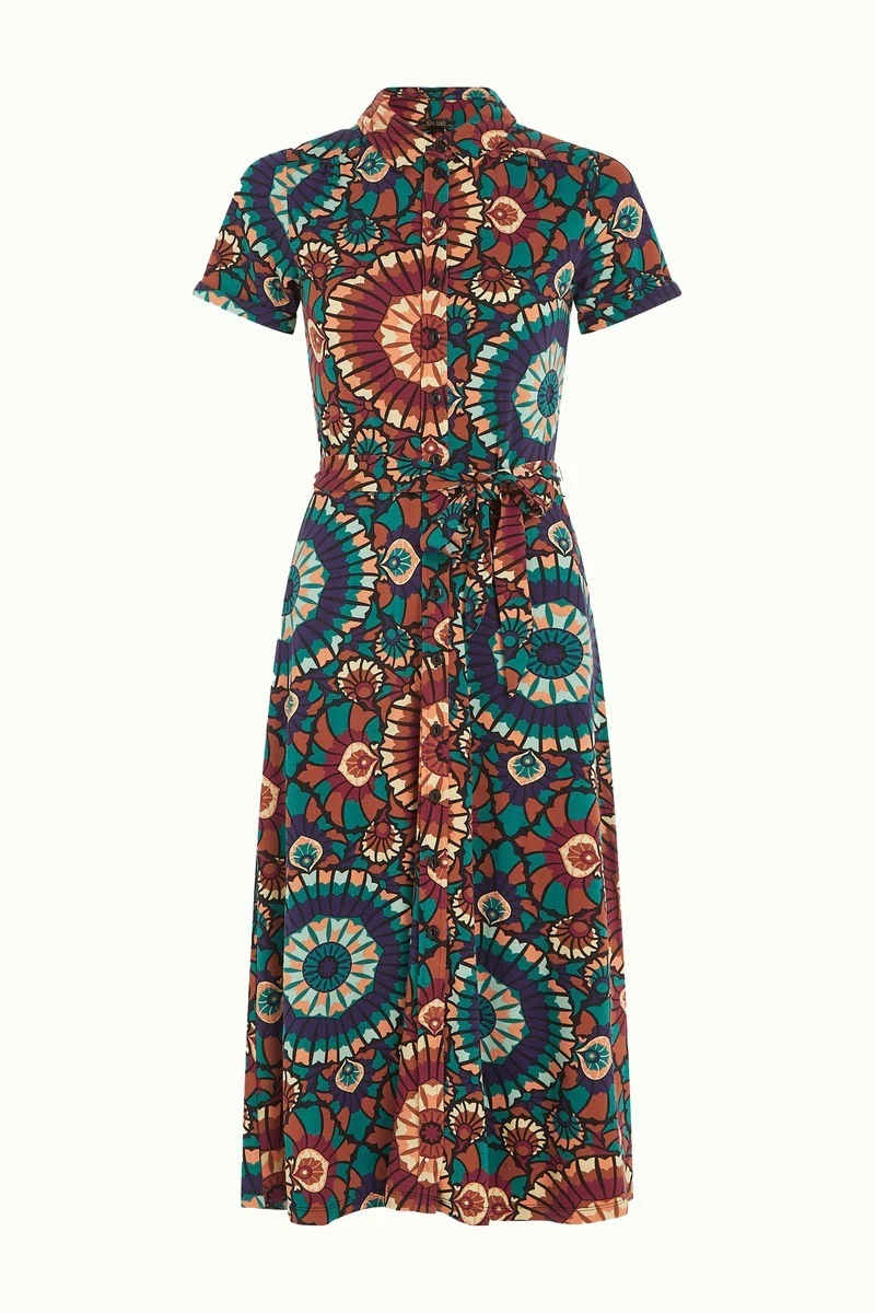 King Louie Olive dress torini evening blue