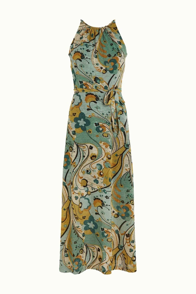 King Louie hazel dress frenzy dusty turquoise