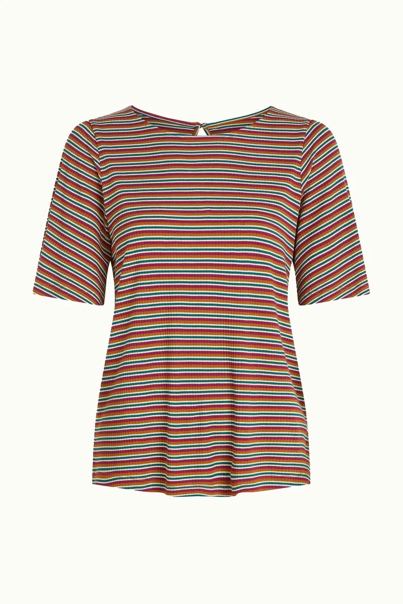 King Louie Lizzy top jones stripe ponderosa green