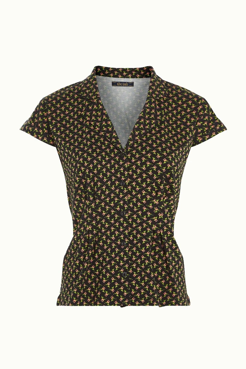 King Louie Darcy blouse minerva black