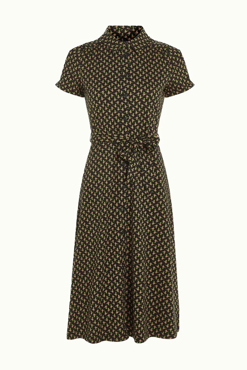King Louie Olive dress minerva black