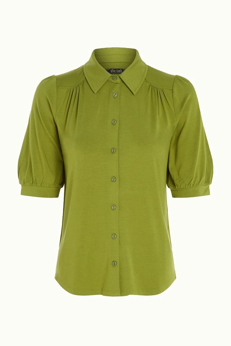 King Louie Carina blouse ecovero woodbine green