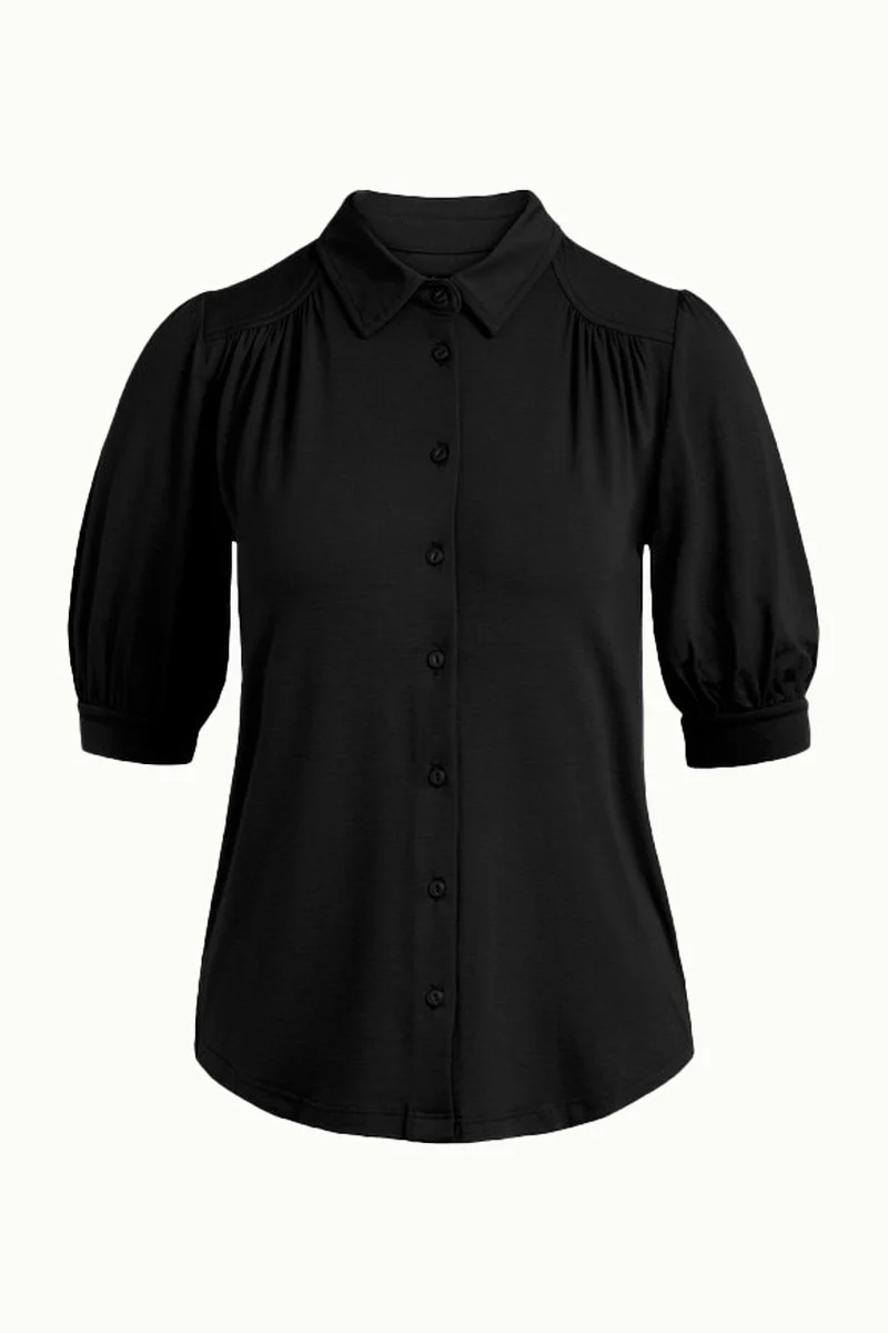 King Louie Carina blouse ecovero light black
