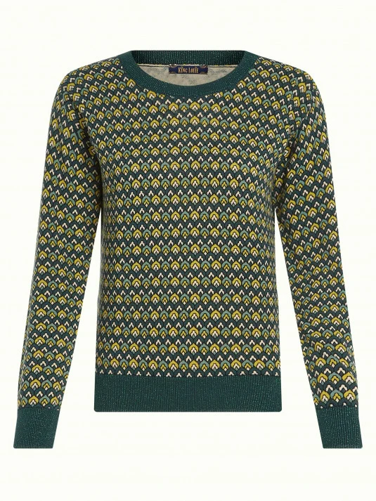 King Louie Agnes top darling pine green