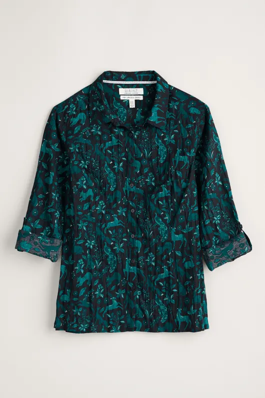 Seasalt Cornwall Larissa Shirt Woodland Tapestry Onyx